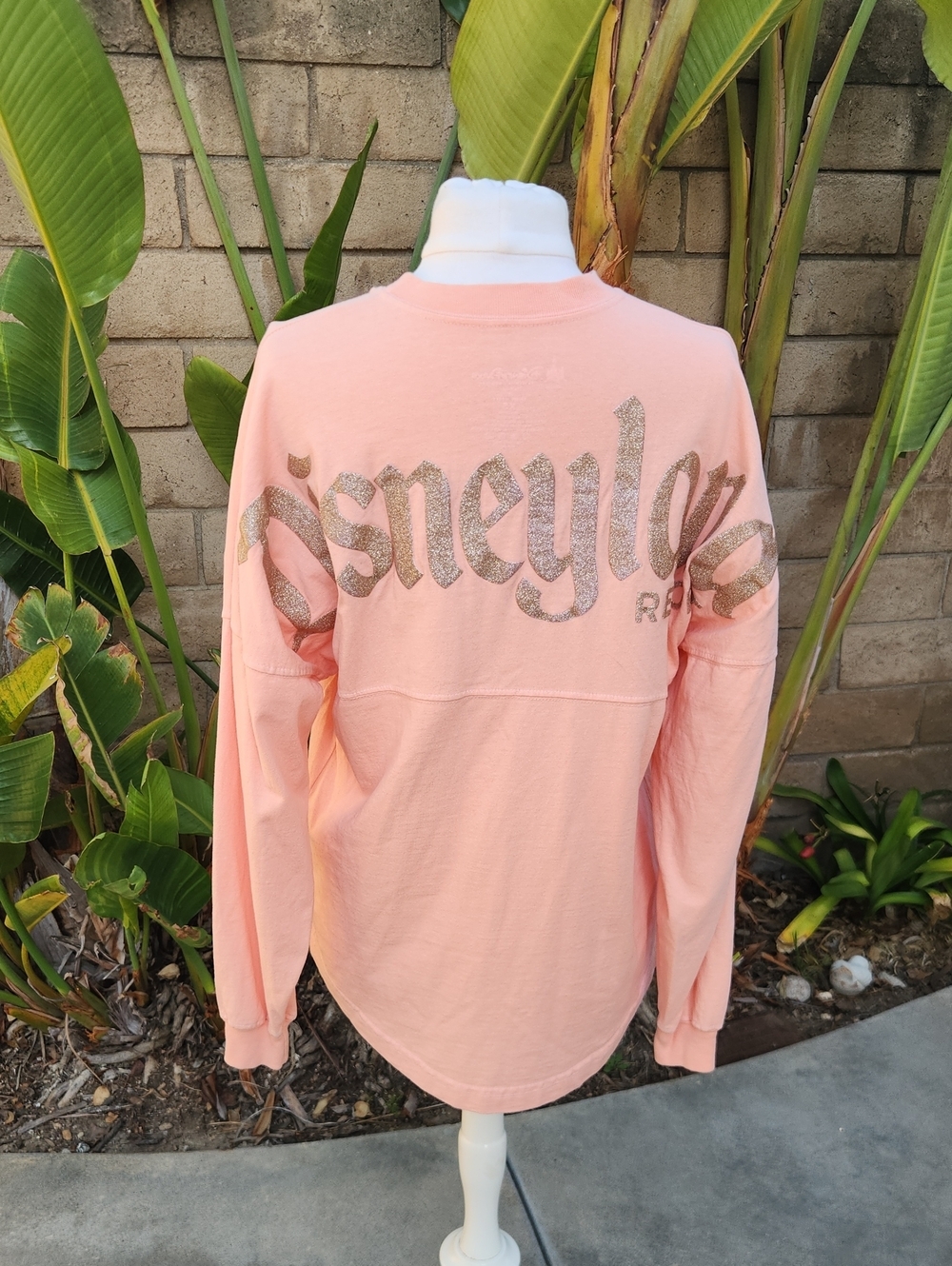 Disneyland Spirit Jersey Rose Gold Pink Glitter Oversized Size Extra Small